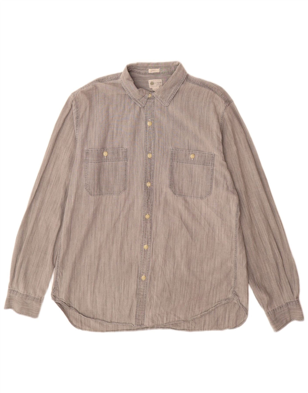 J. Crew Camicia da uomo su misura grande in cotone grigio