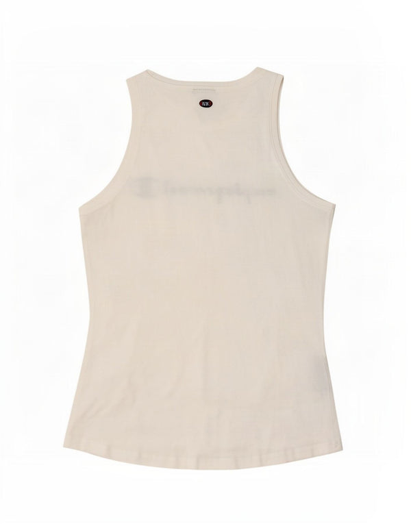 Canotta grafica da donna Champion UK 14 grande cotone bianco