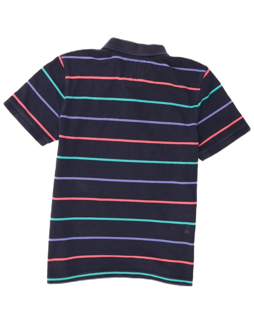 Crew Clothing Polo da uomo in cotone a righe medie blu navy