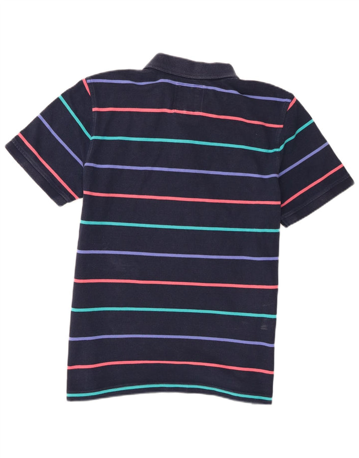 Crew Clothing Polo da uomo in cotone a righe medie blu navy