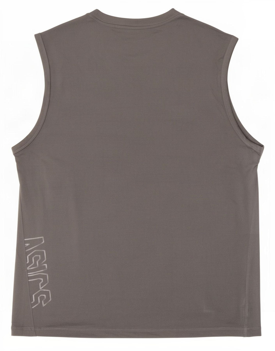 Canottiera grafica da uomo Asics, grande, in poliestere grigio