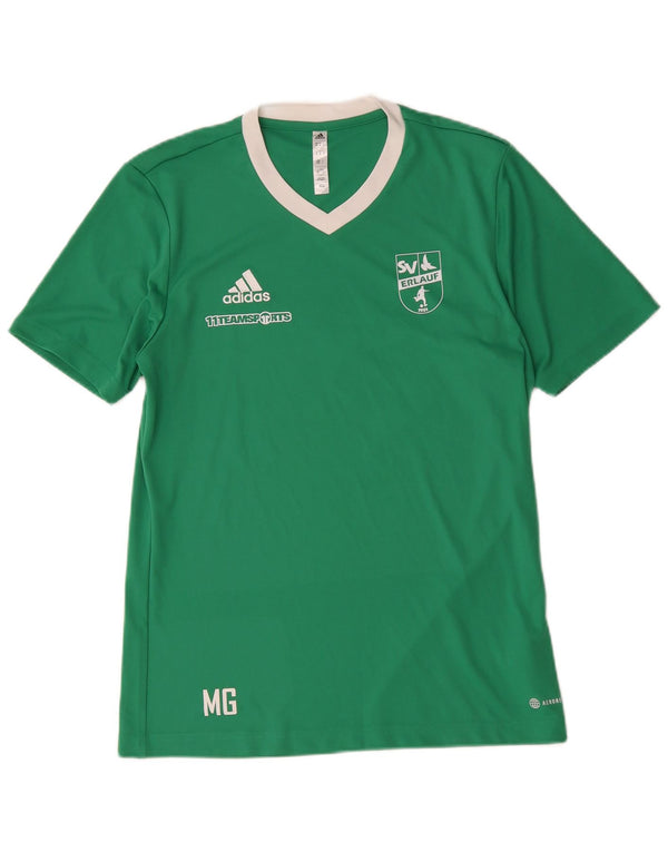 T-shirt grafica Adidas da uomo Aeroready Top in poliestere verde medio