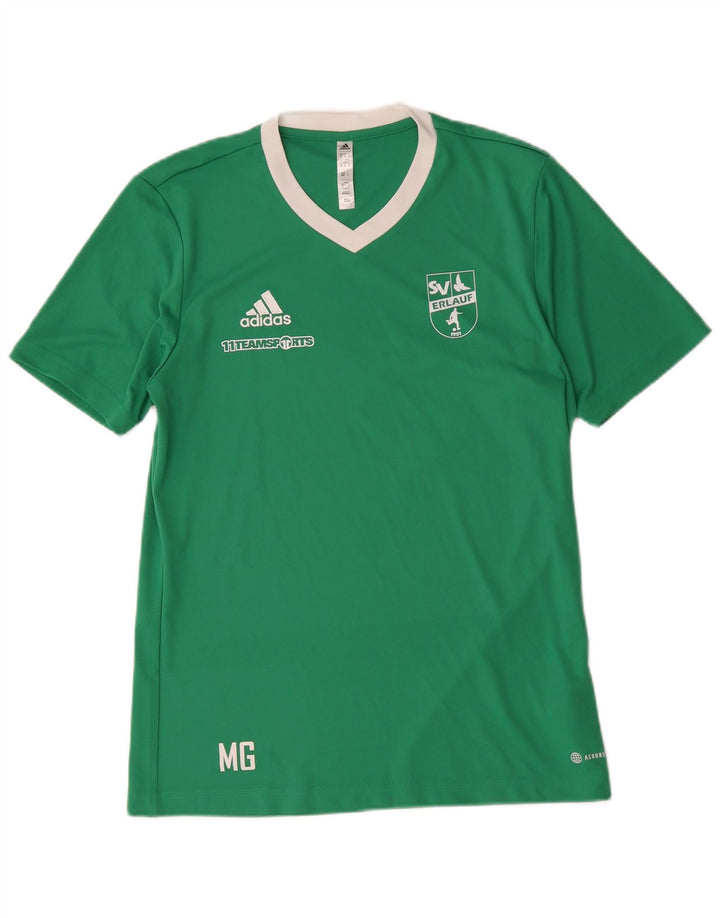 T-shirt grafica Adidas da uomo Aeroready Top in poliestere verde medio
