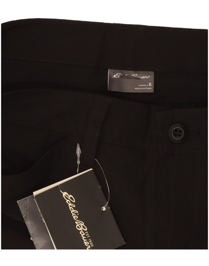 Pantaloni Capri da donna Eddie Bauer US 6 Medium W30 L20 Poliestere nero