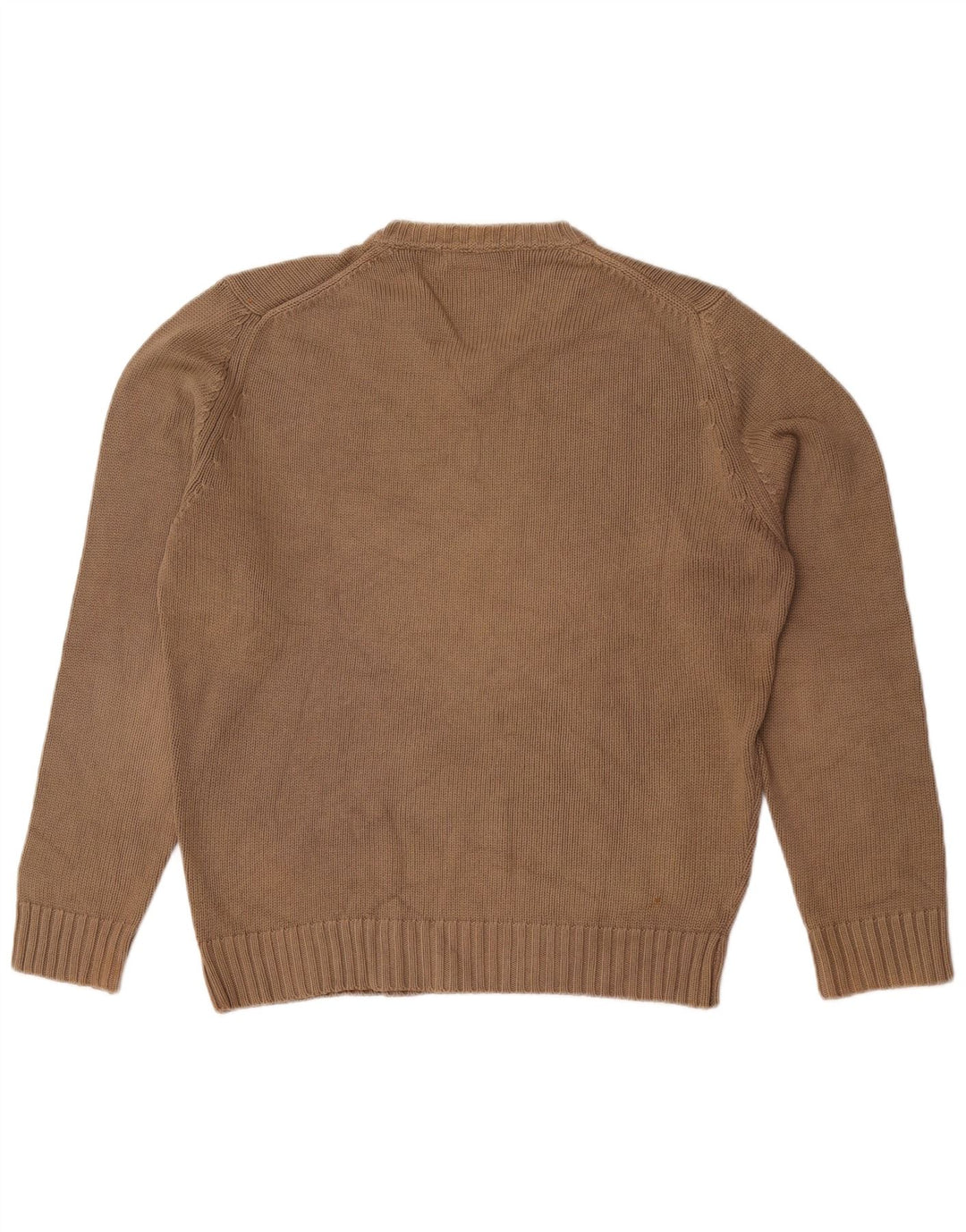 Maglione Zara da uomo con scollo a V in cotone marrone medio