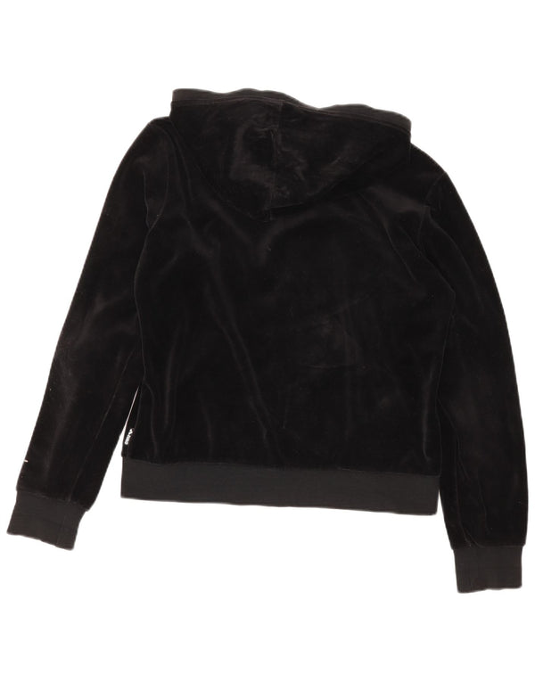 Maglione con cappuccio e zip in velluto grafico oversize da donna Arena UK 6 XS Nero