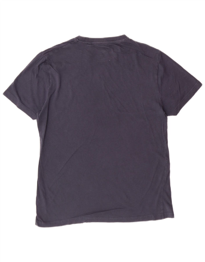 PENGUIN T-shirt grafica da donna Top UK 16 Large Blu Navy Cotone