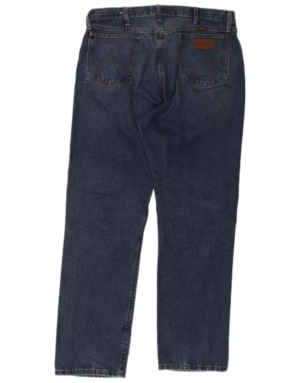 Jeans dritti da uomo Wrangler W38 L32 cotone blu
