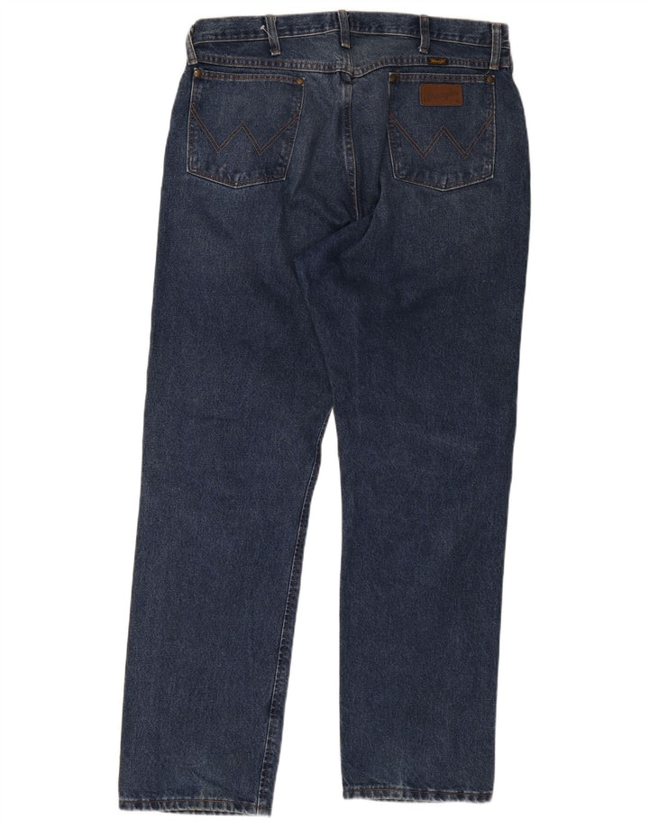 Jeans dritti da uomo Wrangler W38 L32 cotone blu