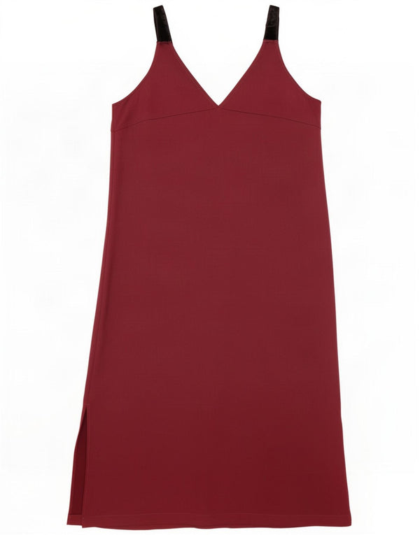 Abito sottoveste da donna Marks & Spencer UK 12 Blocco colore bordeaux medio