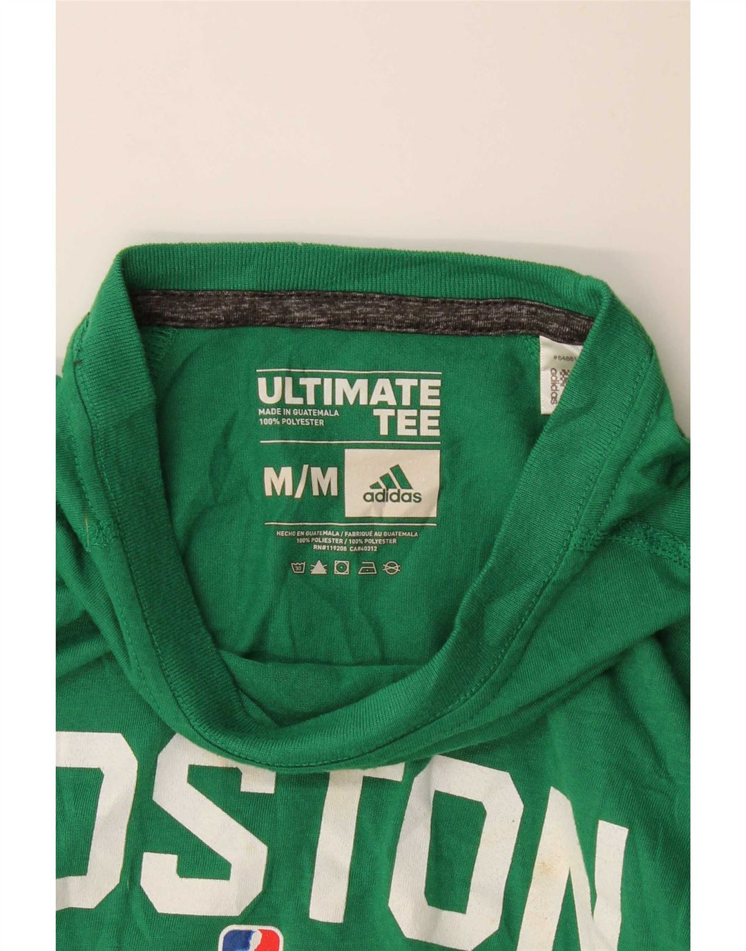 Adidas Uomo Boston Celtics Graphic Top manica lunga poliestere verde medio