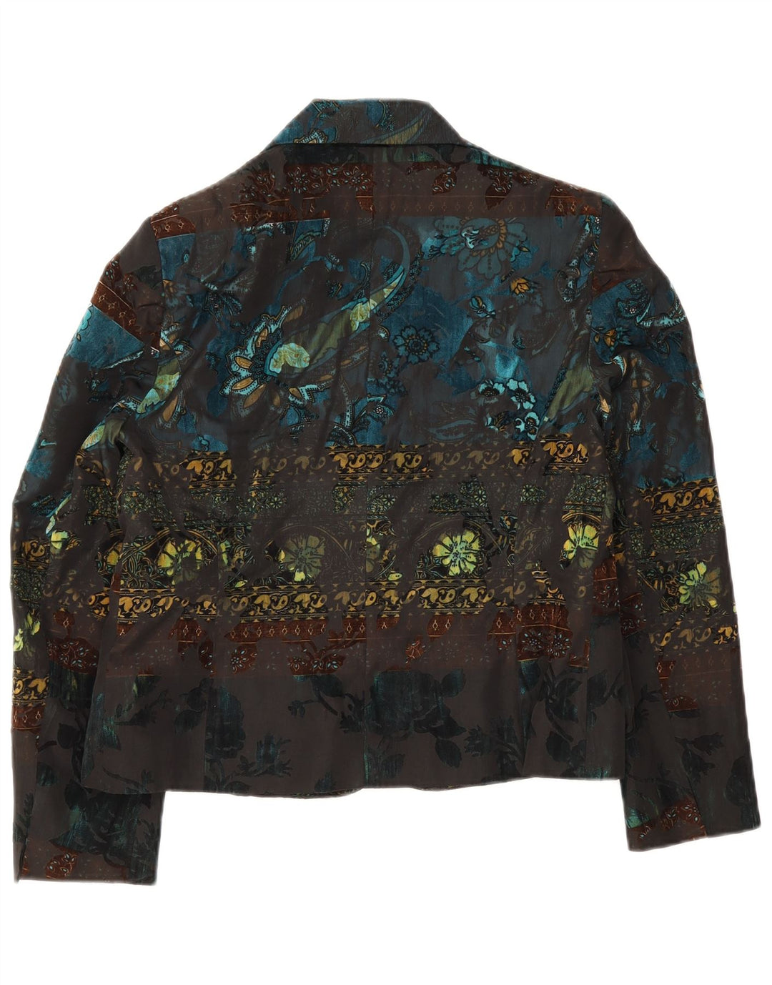 Giacca blazer a 3 bottoni da donna Vogue UK 14 grande floreale multicolore