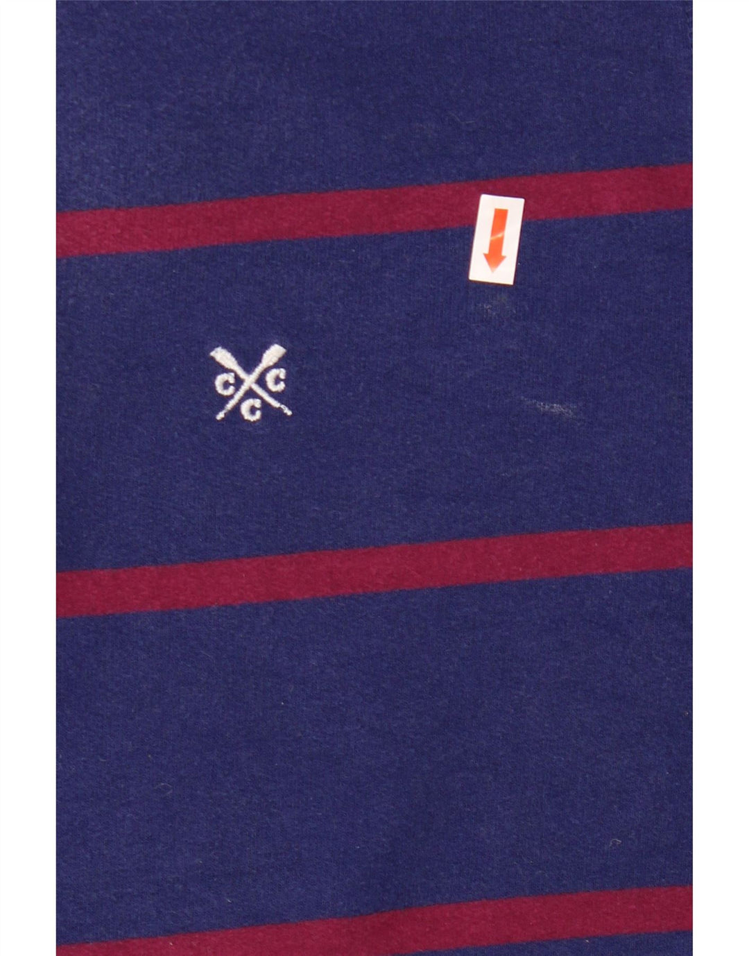 CREW CLOTHING Felpa da donna Maglione UK 16 Grandi strisce blu navy