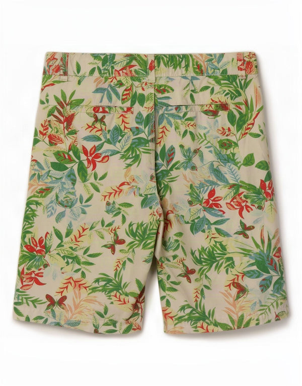 Pantaloncini chino da donna Benetton UK 12 Medium W32 Cotone floreale multicolore