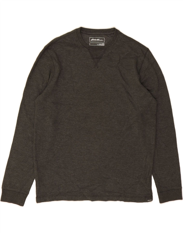 EDDIE BAUER Mens Top Long Sleeve Medium Grey Cotton Vintage Eddie Bauer and Second-Hand Eddie Bauer from Messina Hembry 