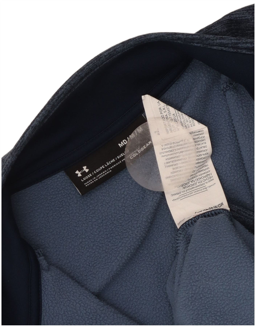 Felpa da uomo Under Armour Cold Gear, maglione medio, blu navy screziato