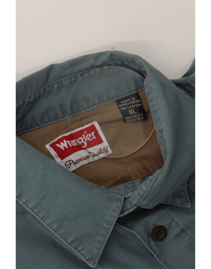 Camicia da uomo Wrangler XL in cotone blu