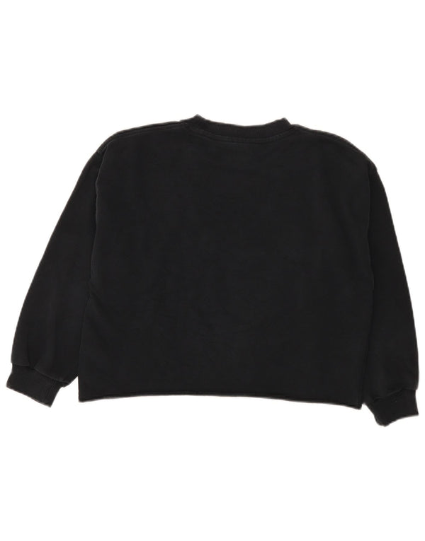 Felpa Nike Dri Fit Crop per ragazze, 10-11 anni, cotone nero medio