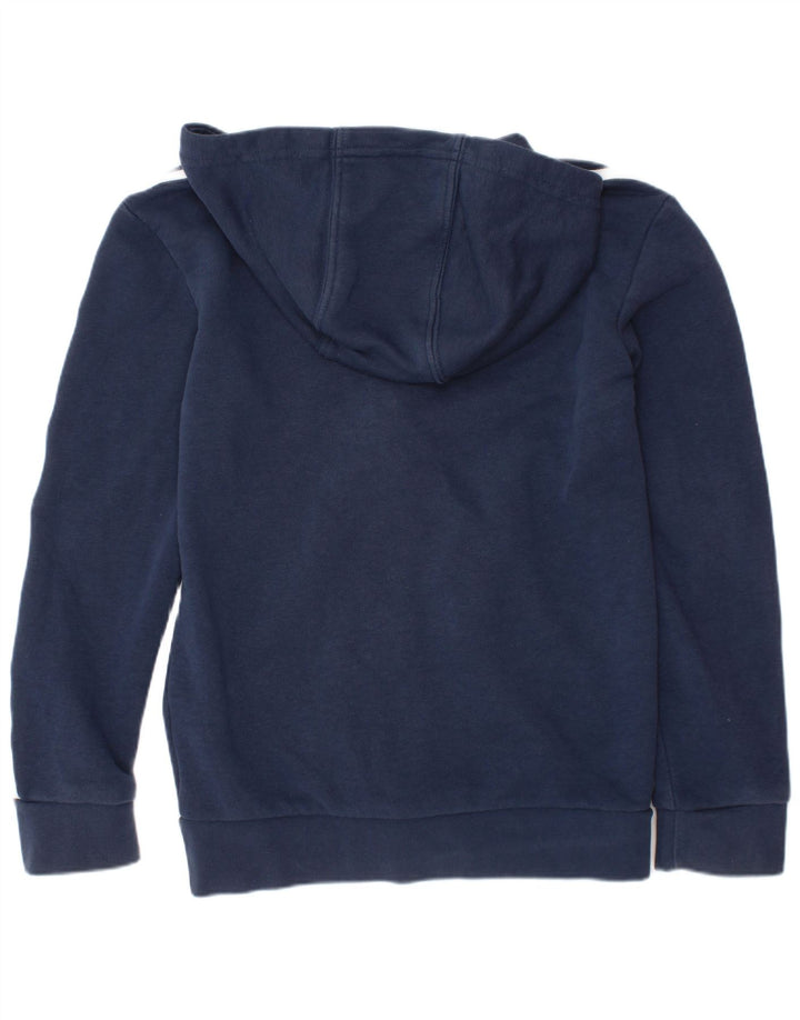 Maglione con cappuccio e zip ADIDAS per ragazzi 7-8 anni in cotone blu navy