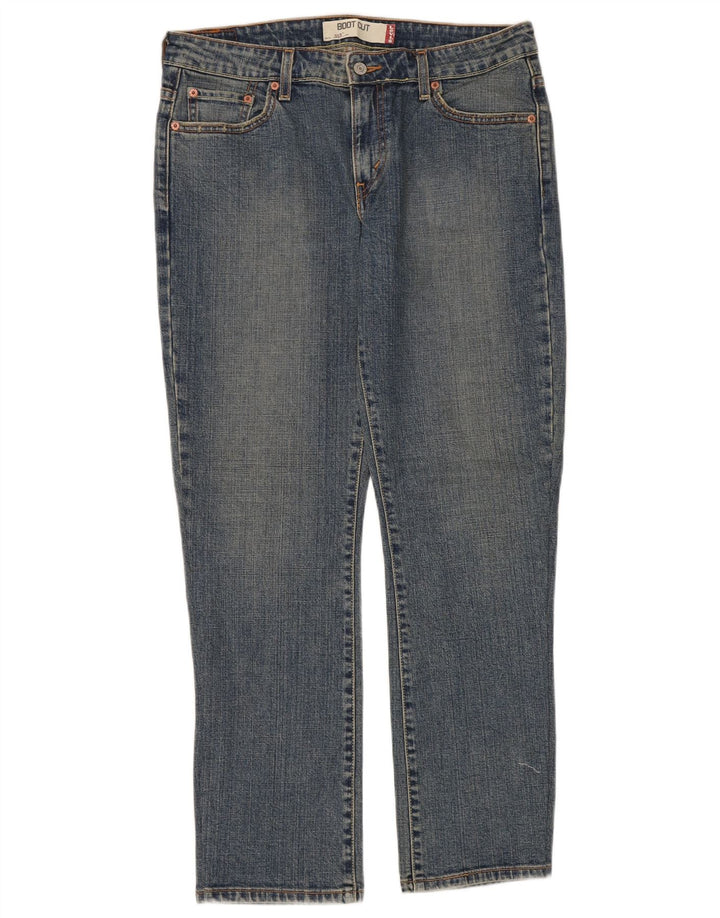 Levi's Donna 515 Bootcut Jeans US 12 Large W32 L30 Cotone Blu