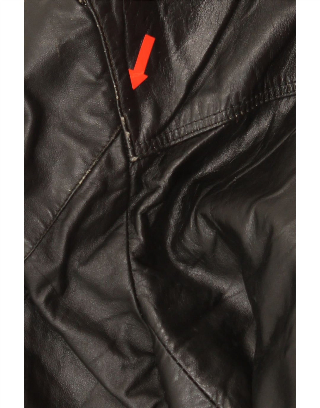 VINTAGE Womens Leather Coat UK 18 XL Black Vintage Vintage and Second-Hand Vintage from Messina Hembry 