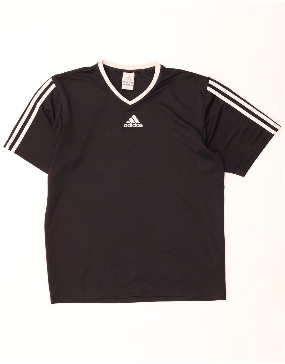T-shirt Adidas Climalite da uomo piccola piccola in poliestere nero
