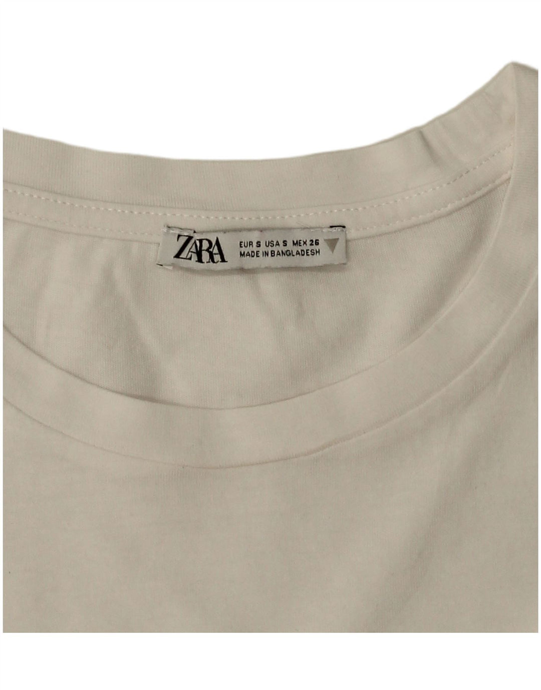 T-shirt corta oversize da donna Zara UK 10 piccola bianca