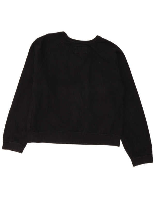 Felpa con grafica corta oversize da donna Hurley, maglione UK 10, piccola, nera