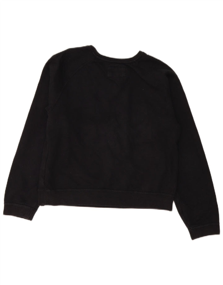 Felpa con grafica corta oversize da donna Hurley, maglione UK 10, piccola, nera