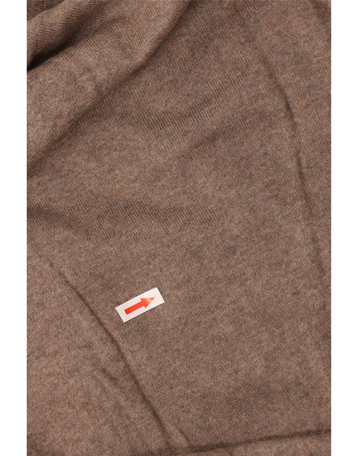 Maglione da uomo con scollo a V John Lewis, grande cotone marrone