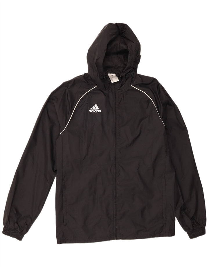Giacca antipioggia con cappuccio da uomo Adidas UK 36 piccola in nylon nero
