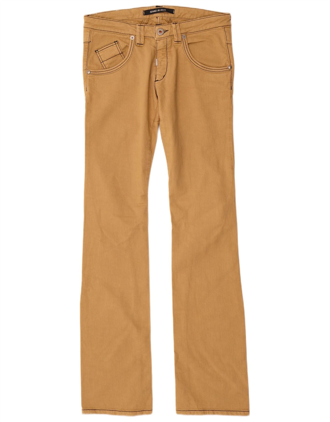 Pantaloni a vita bassa da donna Against My Killer IT 46 Large W32 L36 Beige