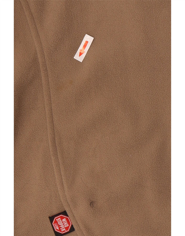 JACK WOLFSKIN Giacca in pile da donna UK 10 Small Marrone Colourblock Poliestere