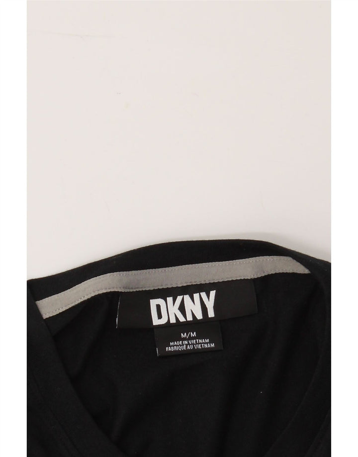 DKNY Mens Graphic T-Shirt Top Medium Black Colourblock Vintage Dkny and Second-Hand Dkny from Messina Hembry 