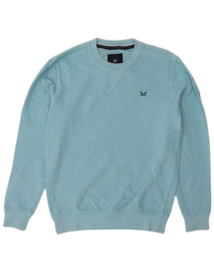 Crew Clothing Felpa da uomo Maglione piccolo in cotone blu