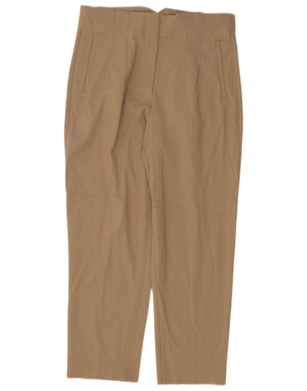Pantaloni casual affusolati a vita alta da donna Zara grandi W30 L27 Beige