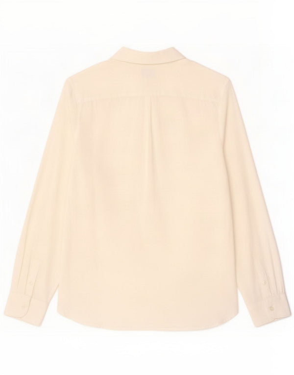 Camicia oversize da donna Benetton UK 10 Small White Viscose