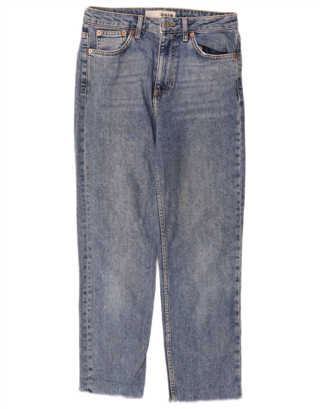 Jeans corti da donna Topshop W28 L25 cotone blu