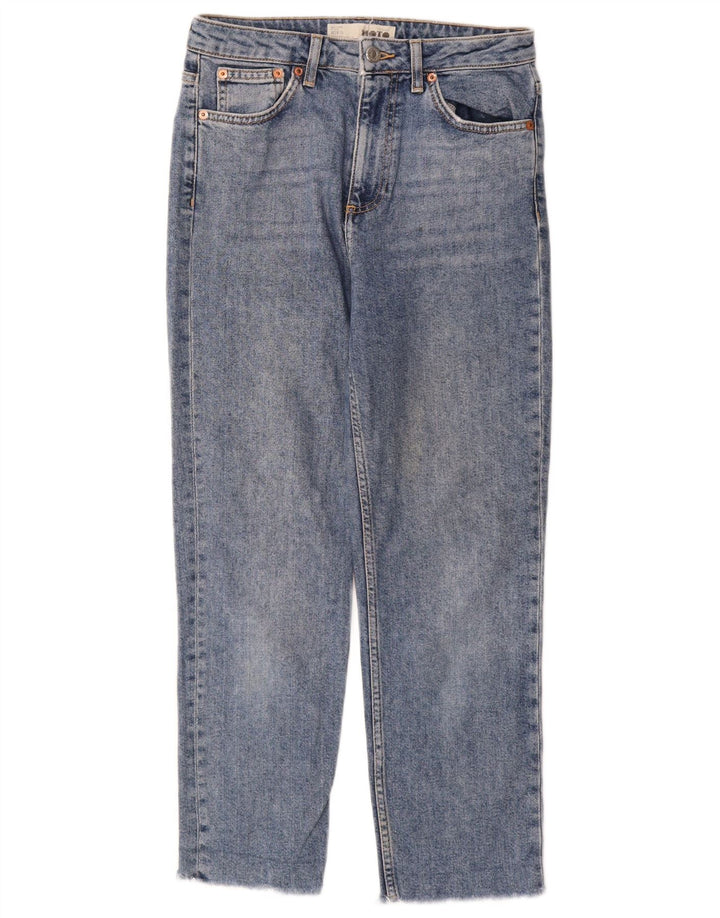 Jeans corti da donna Topshop W28 L25 cotone blu