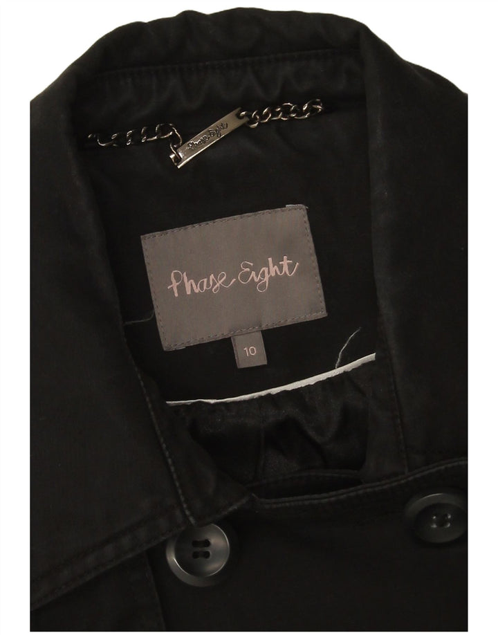 Trench militare da donna Phase Eight UK 10 piccolo nero