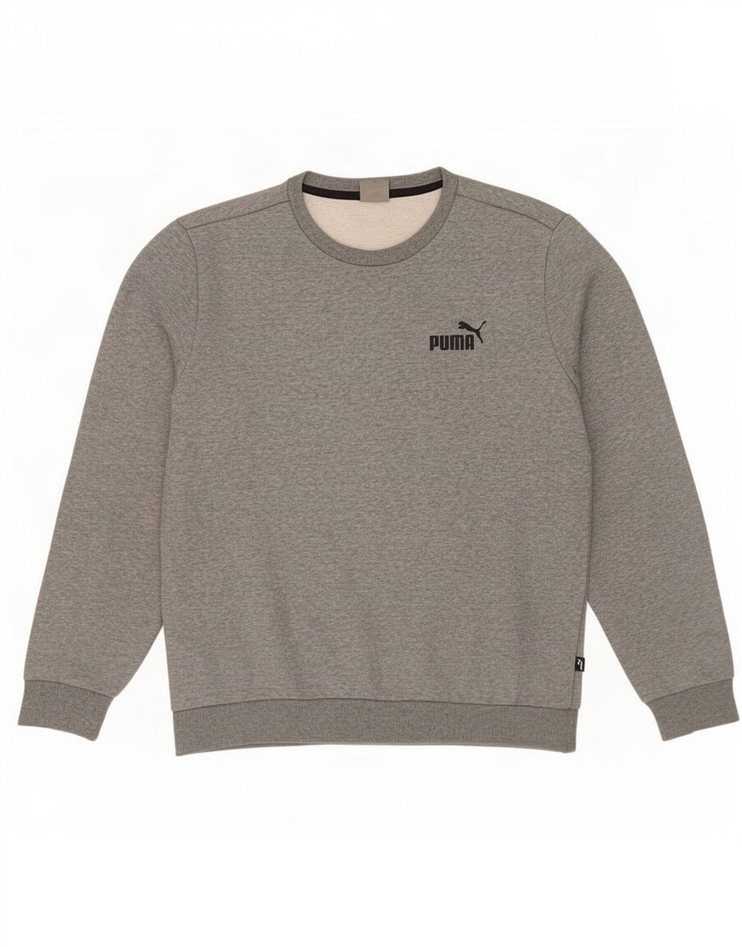 Felpa da uomo Puma Maglione in cotone chiazzato grigio medio