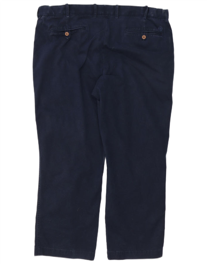 Pantaloni chino dritti Marks & Spencer da uomo blu Harbour W42 L29 Navy