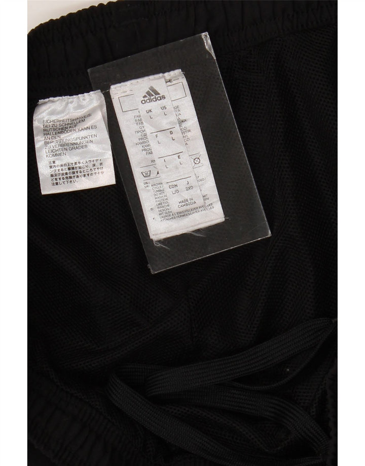Pantaloni da tuta da uomo ADIDAS grandi neri in poliestere