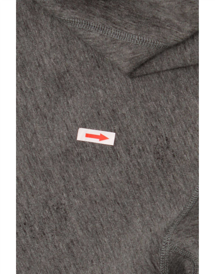 Felpa con cappuccio e zip Nike da uomo, grande, in cotone chiazzato grigio
