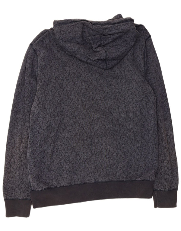 Maglione con cappuccio e zip da uomo Jack Wills XL in cotone Paisley blu navy