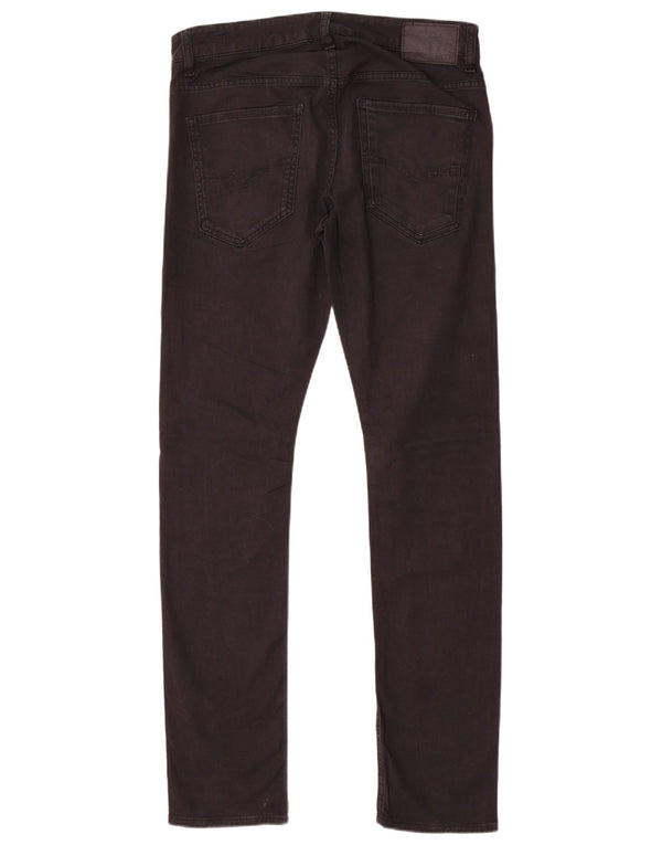 Pantaloni casual super skinny da uomo Guess W31 L32 cotone nero