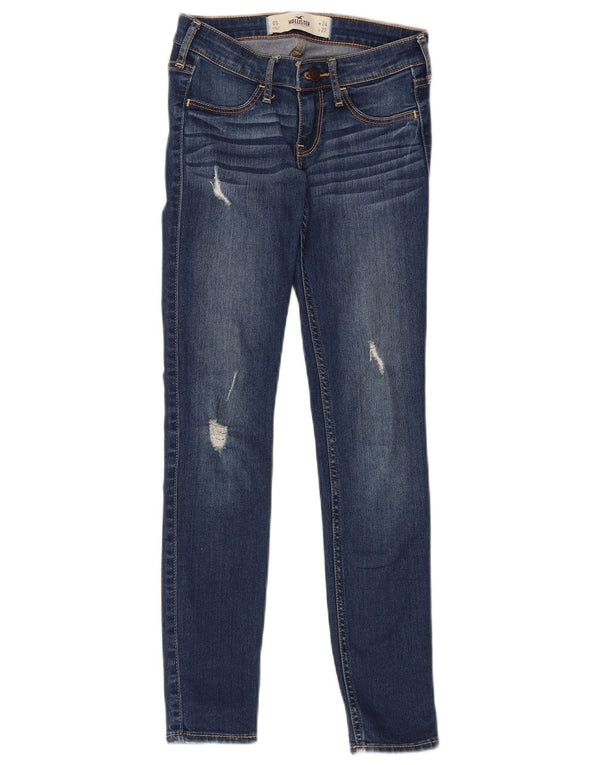 Jeans skinny effetto invecchiato Hollister da donna W24 L27 cotone blu