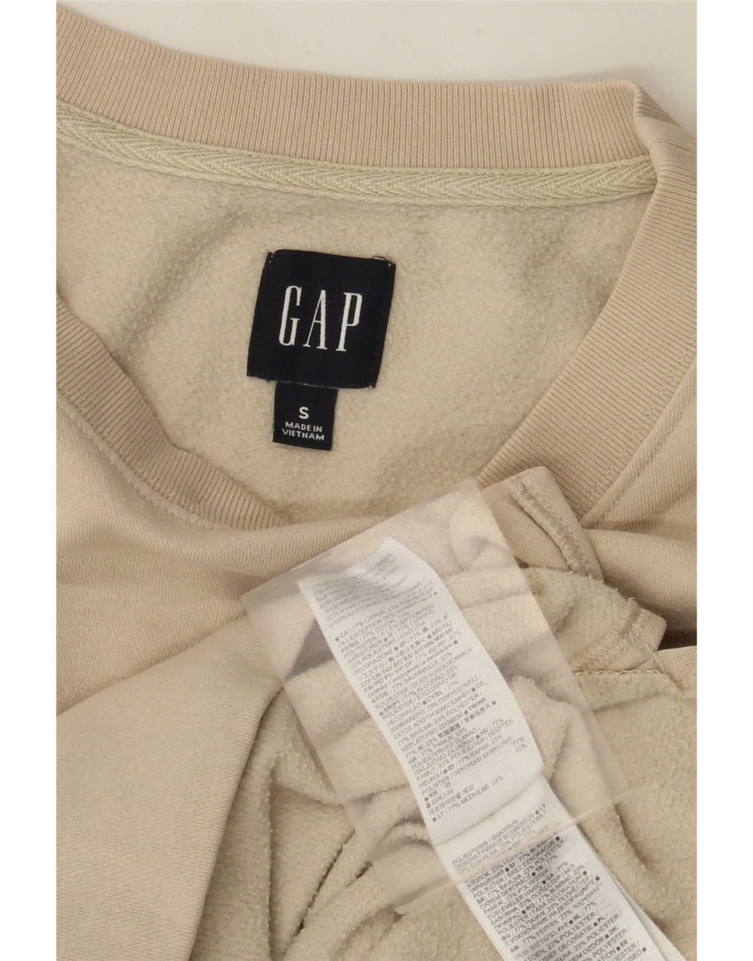 Gap, felpa oversize da donna, maglione, UK 10, piccola, cotone beige