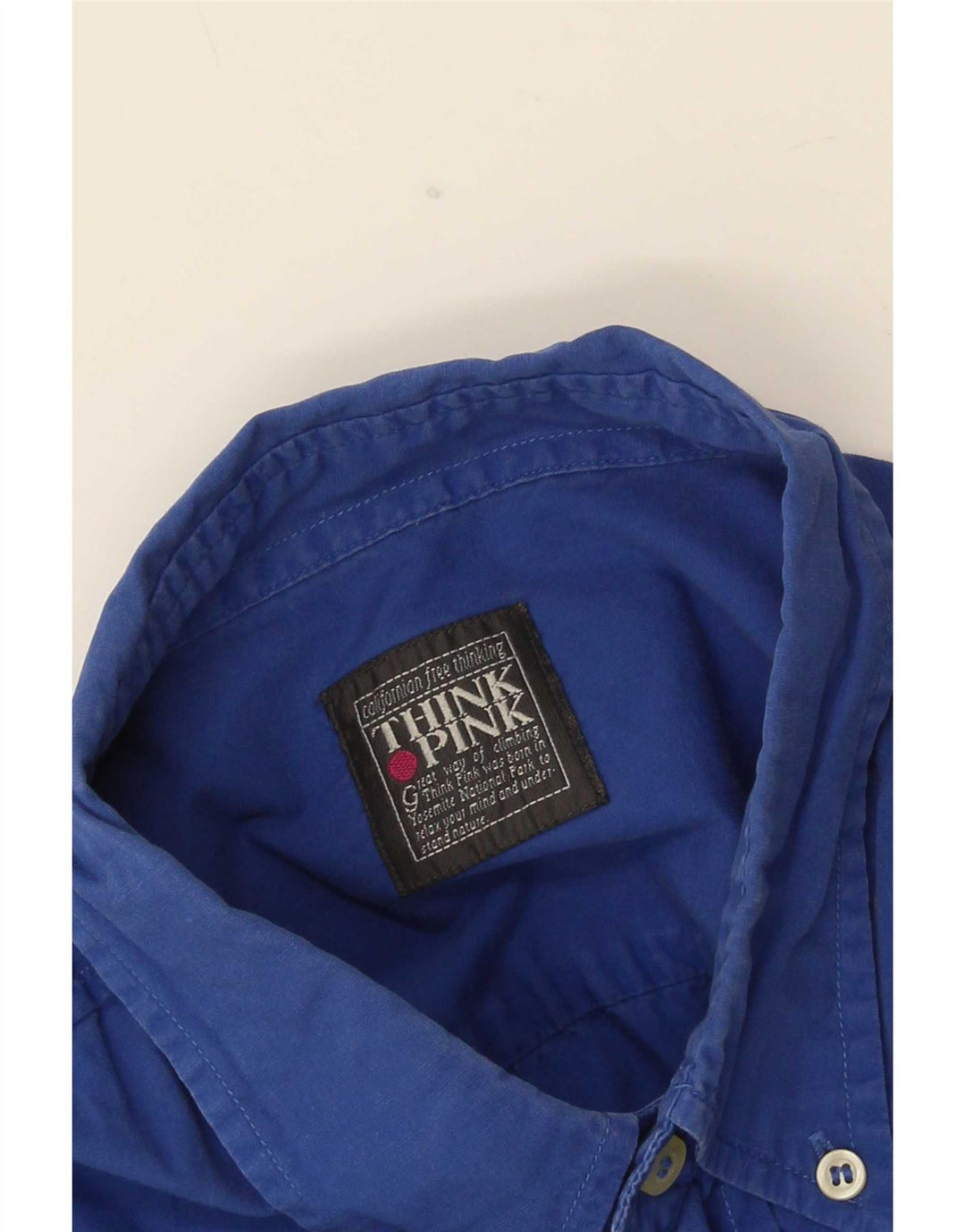 Camicia a maniche corte da uomo Think Pink 2XL Blu