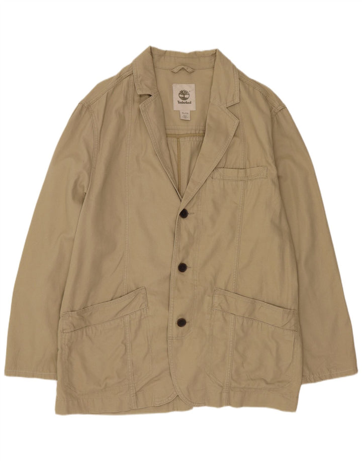 Giacca blazer da uomo a 3 bottoni Timberland UK 42 XL Cotone beige